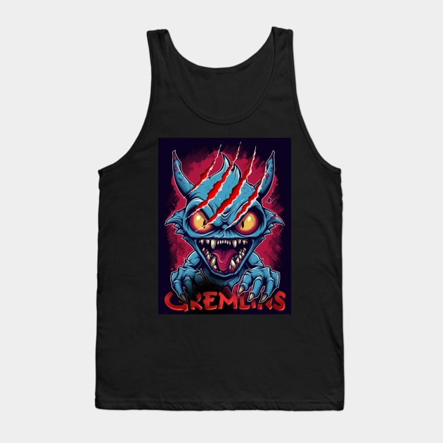 Gremlin-ghoul Artwork Tank Top by SAN ART STUDIO 